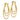 14k Gold Polished Hoop Earrings - Image 1