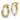 14k Two-tone Polished Hollow Hoop Earrings - Image 1