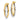 14k Two-Tone Polished Hollow Hoop Earrings for Effortless Style - Image 1
