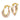 14k Tri-color Twisted Hoop Earrings - Image 1