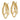 14k Gold Polished Textured Circle Hoop Earrings - Image 1