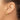 14k Gold Polished Textured Circle Hoop Earrings - Image 2