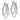 14k White Gold Polished and Textured Circle Hoop Earrings - Image 1