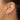14k White Gold Polished and Textured Circle Hoop Earrings - Image 2