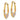 14K White and Rose Gold Hollow Flower Hoop Earrings - Image 1