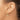 14K White and Rose Gold Hollow Flower Hoop Earrings - Image 2