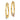 14K Yellow & Rose Gold w/ Rhodium Diamond Cut Flower Hoop Earrings - Image 1