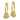 14K Moveable Heart Hoop Earrings - Image 1