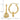 14K Moveable Heart Hoop Earrings - Image 3