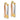 14K White and Rose Gold Textured Square Hoop Earrings - Image 1