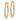 14K Gold & Rhodium Textured Hollow Oval Hoop Earrings - Image 1
