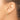 14K White and Rose Gold Scalloped Oval Hoop Earrings - Image 2