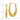 14K Gold Satin Diamond Cut Hollow Hoop Earrings - Image 3