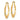 14K White and Rose Gold Hollow Hoop Earrings - Modern Elegance - Image 1