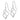 14k White Gold Polished Short Twisted Dangle Earrings - Image 1