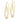 14k Gold Twisted Dangle Earrings with Polished and Textured Finish - Image 1