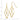 14k Gold Twisted Dangle Earrings with Polished and Textured Finish - Image 3
