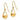 14k Gold Open Teardrop Dangle Earrings - Image 2