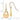 14k Gold Open Teardrop Dangle Earrings - Image 4