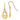 14k Gold Open Teardrop Dangle Earrings - Image 1