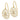 14k and White Rhodium Diamond-cut Floral Dangle French Hook Earrings - Image 1