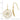 14k and White Rhodium Diamond-cut Floral Dangle French Hook Earrings - Image 3