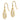 14k Gold and White Rhodium Swirl Teardrop Dangle Earrings - Image 1