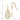 14k Gold and White Rhodium Swirl Teardrop Dangle Earrings - Image 3