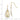 14k Two-Tone Floral Teardrop Dangle Earrings with Diamond-Cut Finish - Image 3