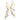 14k Two-Tone Spiral Dangle Earrings for a Trendy Statement - Image 1
