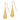 14K Gold Diamond-Cut Puffed Teardrop Dangle Earrings - Image 1