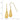 14K Gold Diamond-Cut Puffed Teardrop Dangle Earrings - Image 3