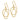 14k Gold Polished Circle Dangle Earrings - Image 1
