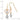 14k Tri-Color Gold Heart Dangle Earrings with Diamond-Cut Detail - Image 3