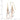 14K Tri-color Diamond-cut Teardrops Dangle French Hook Earrings - Image 3