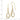 14K Two-tone Diamond-cut Teardrops Dangle French Hook Earrings - Image 3