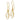 14K Diamond-cut Teardrops Dangle French Hook Earrings - Image 2