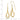 14K Diamond-cut Teardrops Dangle French Hook Earrings - Image 4