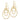 14k Gold Polished Circle Dangle Earrings - Image 1