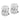 14k White Gold Ribbed Omega Back Post Earrings - Polished Elegance - Image 1