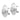 14k White Gold Ribbed Omega Back Oval Earrings - Image 1