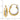 14k Two-tone Polished Double Hoop Earrings - Image 3
