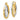 14k Two-Tone Double Oval Hoop Earrings - Image 1