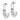 14k White Gold 3.5x17mm Polished J-Hoop Post Earrings - Image 1
