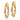 14k Gold & Rhodium Twisted Hoop Earrings for Effortless Style - Image 1