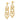 14k Gold Intertwined Circle Drop Earrings for Effortless Elegance - Image 1