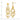 14k Gold Intertwined Circle Drop Earrings for Effortless Elegance - Image 3