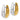 14k Two-Tone U-Hoop Earrings for Effortless Everyday Style - Image 1