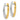 14k Two-Tone V-Shaped Hoop Earrings for Effortless Style - Image 1