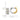 14k Two-tone Greek Key Hinged Hoop Earrings - Image 3
